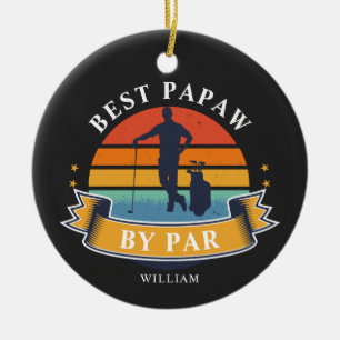 Best Papaw By Par Retro Golf Lover Ceramic Tree Decoration