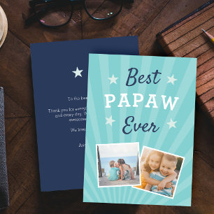Best Papaw Ever Father's Day Flat Photo Card