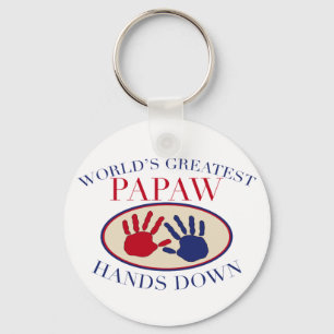 Best Papaw Hands Down Key Ring