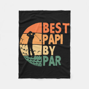 Best Papi By Par Golfing Funny Golf Golfer  Fleece Blanket