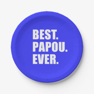 Best Papou Ever Greek Grandfather Party Paper Plate