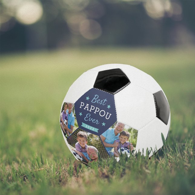 Best Pappou Ever | Custom Grandpa Photo Football (Creator Uploaded)