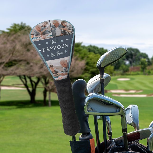 Best Pappous By Par | 3 Photo Golf Head Cover (Creator Uploaded)