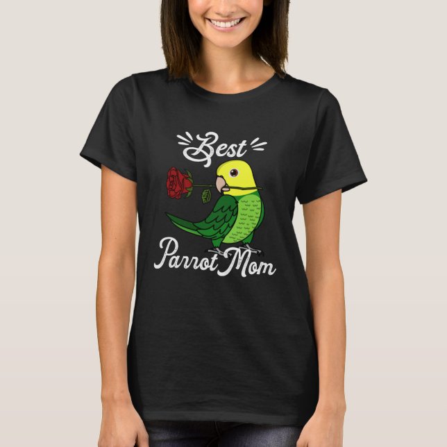 Best Parrot Mom I Double Yellow headed Amazon T-Shirt (Front)