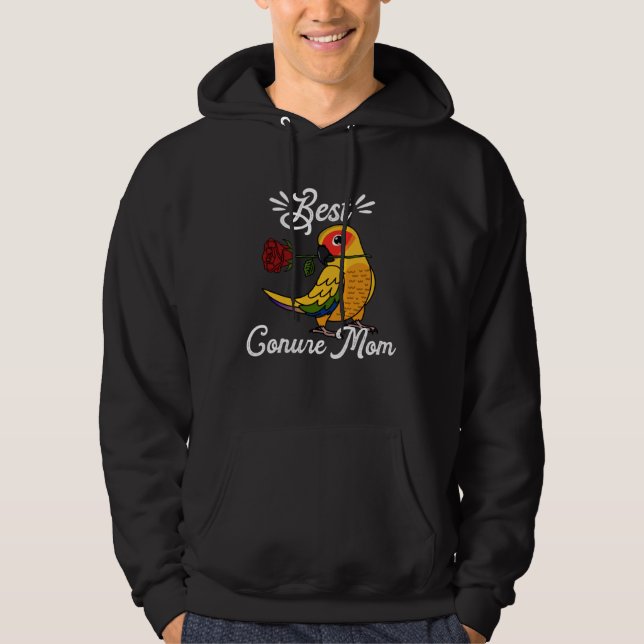 Best Parrot Mom I Sun Conure Hoodie (Front)