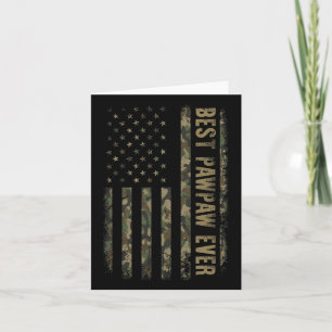 Best Pawpaw Ever Camouflage American Flag Father's Card