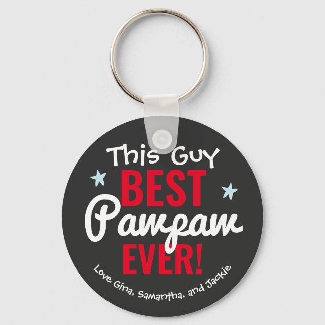 Best Pawpaw Ever Custom Name Key Ring (Front)
