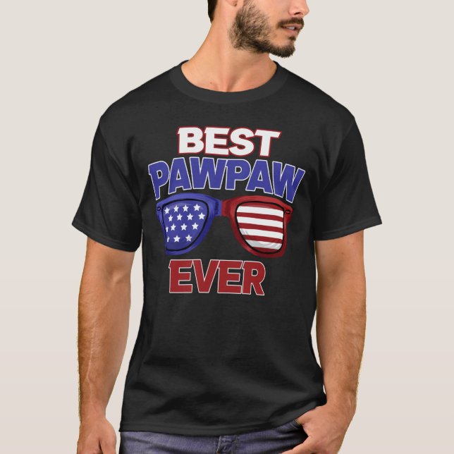Best Pawpaw Ever Us Flag Grandpa Fathers Day Gift T-Shirt (Front)