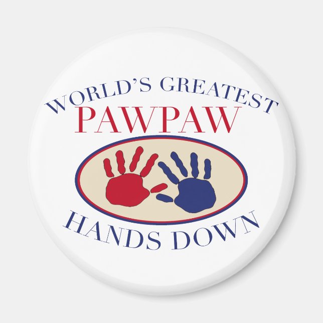 Best PawPaw Hands Down Magnet (Front)