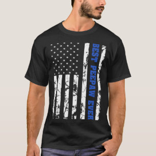 Best Peepaw Ever US Vintage Flag Patriotic Grandfa T-Shirt