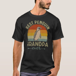 Best Penguin Grandpa Ever Retro Penguin Graphic T-Shirt