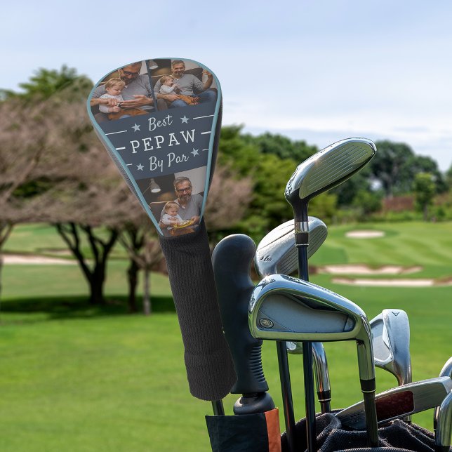 Best Pepaw By Par | 3 Photo Golf Head Cover (Creator Uploaded)