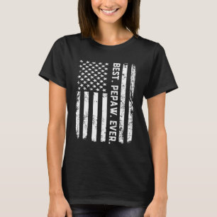 Best Pepaw Ever Vintage American Flag T-Shirt