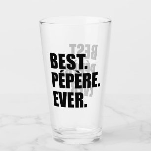 Best Pepere Ever French Grandfather Glass