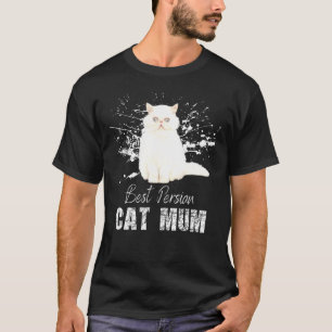 Best Persian Cat Mum White Persian Cat With Paint T-Shirt
