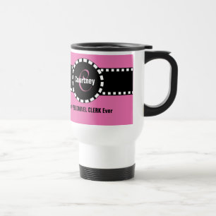Best PERSONNEL CLERK Ever Monogram Custom Name V5 Travel Mug