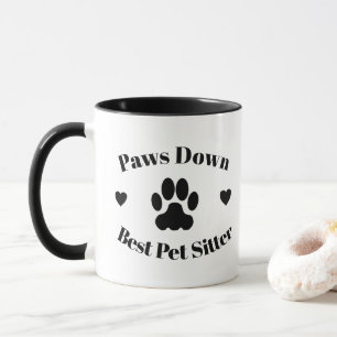 Best Pet Sitter Black Typography Thank You Gift Mug