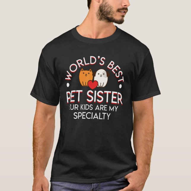 Best Pet Sitter Fur Kids Cat Dog Sitter T-Shirt (Front)