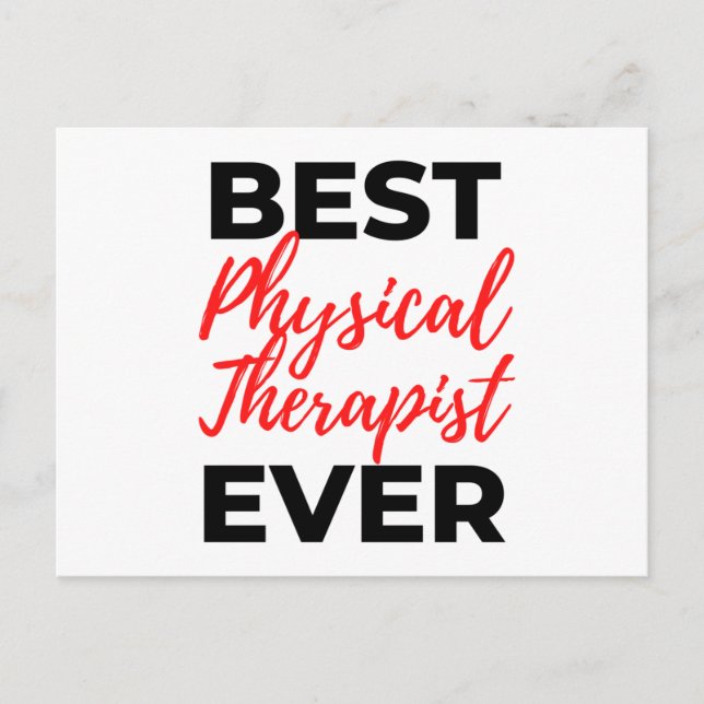 Best Physical Therapist Ever 2 Holiday Postcard (Front)