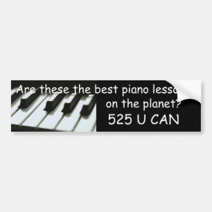 Best piano lessons bumper sticker