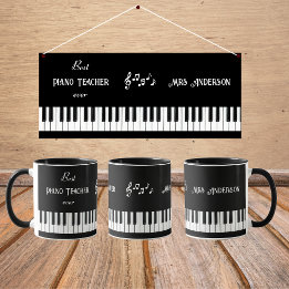 Best Piano Teacher Ever Personalised Mug