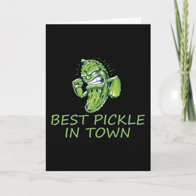 Best Pickle in Town Vegan Artwork Card (Front)