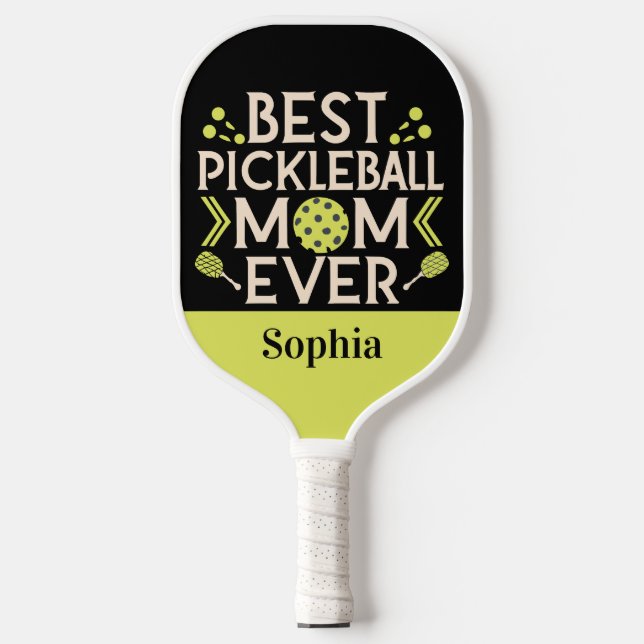 Best Pickleball Mum Ever Personalised Name Pickleball Paddle (Front)