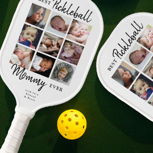 Best Pickleball Mummy Photo Collage Pickleball Paddle