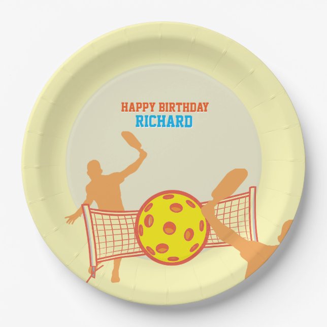 Best Pickleball Player Funny Birthday Party Paper Plate (Front)