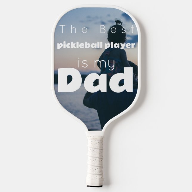 Best Pickleball Player Is My Dad Father's Day Gift Pickleball Paddle (Back)