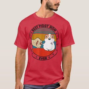 Best Piggy Mum Ever Guinea Pig Mum Retro Vintage  T-Shirt