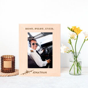 Best Pilot Ever & Aeroplane,Simple Personalised Etched Frames