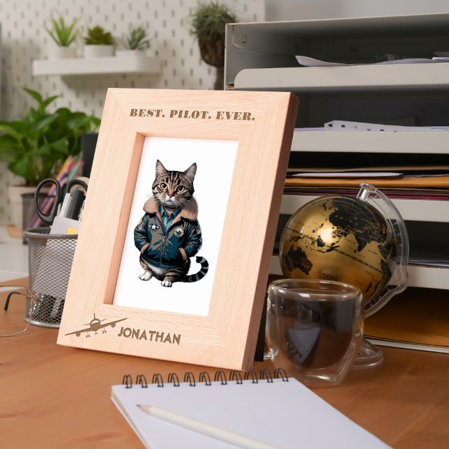 Best Pilot Ever & Aeroplane,Simple Personalised Etched Frames (Creator Uploaded)