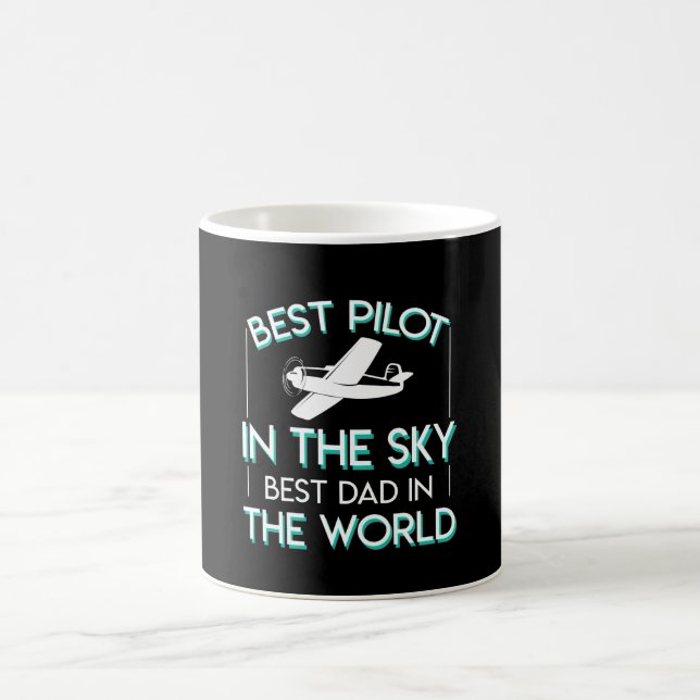 Best Pilot In The Sky Best Dad In World Coffee Mug (Center)