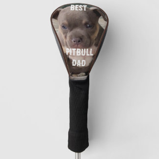 Best pitbull  dad , dog  father's day golf head cover