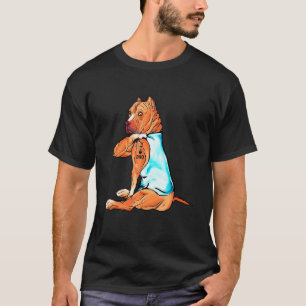 Best Pitbull Dad Ever Cute Pitbull I Heart Dad T-Shirt