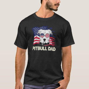 Best Pitbull Dad Ever Vintage Pitbull Dog T-Shirt