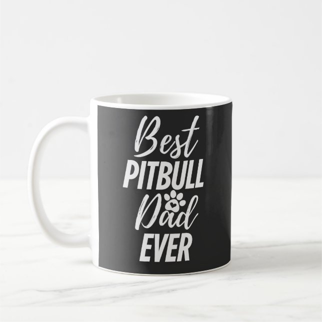 Best Pitbull Dog Dad Ever Coffee Mug (Left)