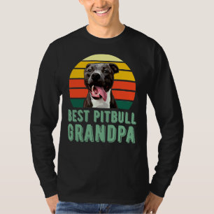 Best Pitbull Grandpa Funny Cute Dog Lover Vintage T-Shirt