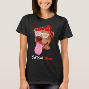 Best Pitbull Mum Ever Funny Dog Mum Vintage T-Shirt