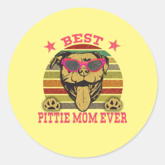 Best Pittie Mum Ever Pitbull Lovers Sticker