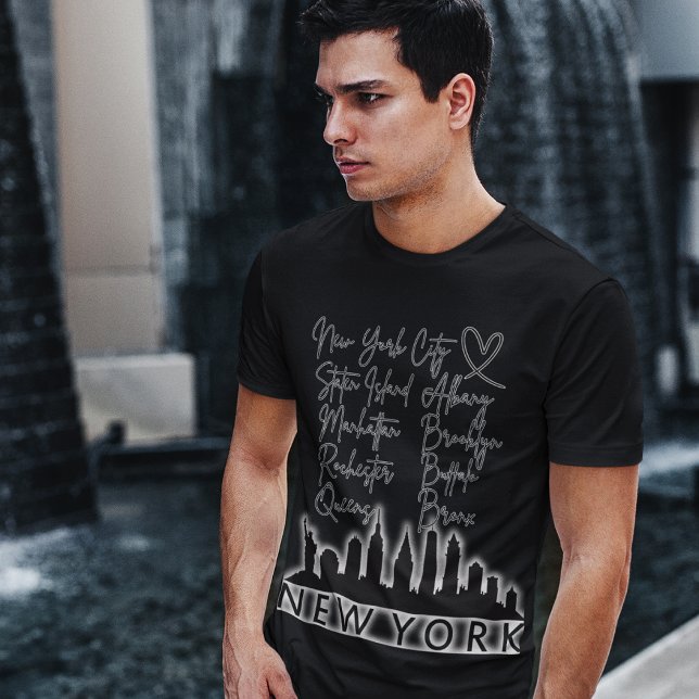 Best Places to Visit in New York cool Graphic Art  T-Shirt (Creator Uploaded)