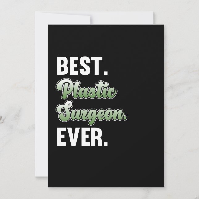 Best Plastic Surgeon Surgery Medical Doctor Graphi Thank You Card (Front)