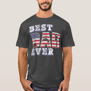 Best Plumber Dad Ever American Flag for Dad T-Shirt