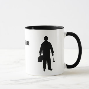 Best Plumber Mug with Black Silhouette