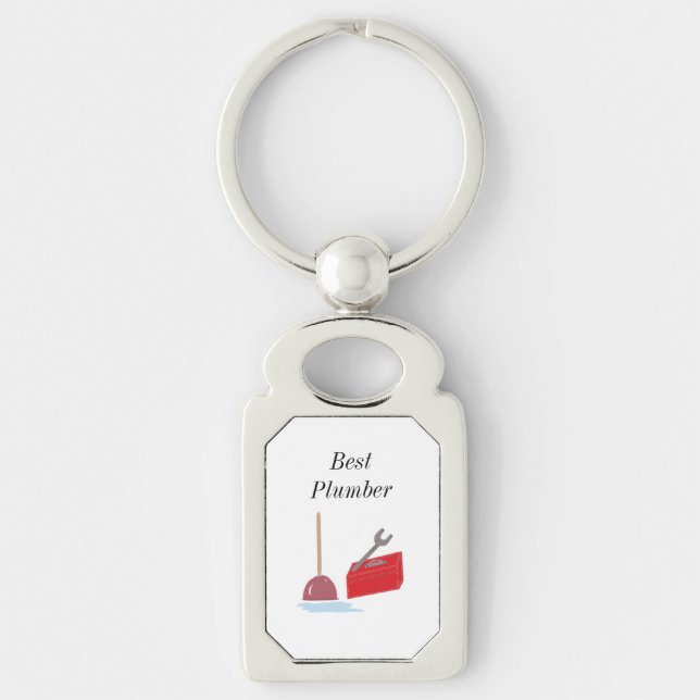 Best Plumber with Plumbing Tools Key Ring (Front)