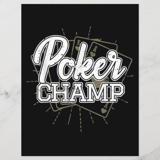 Best Poker Player Poker Cards Game (Front)