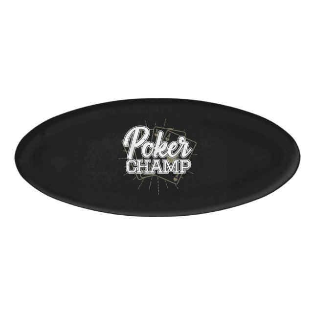 Best Poker Player Poker Cards Game Name Tag (Front)