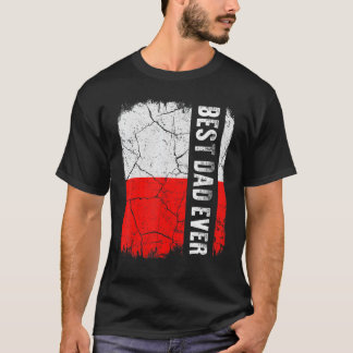 Best Polish Dad Ever Poland Flag Father's Day T-Shirt
