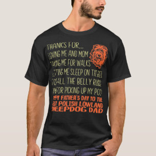 Best Polish Lowland Sheepdog Father's Day Gift T-Shirt